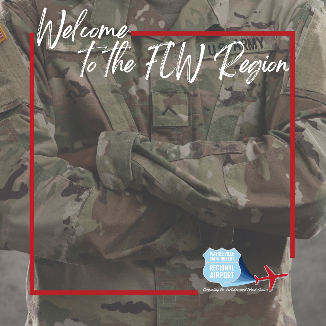 WSRAirport's tweet photo. Welcome to all the service members just beginning their training and time at #FortLeonardWood! We wish you the best of luck and can't wait to celebrate your graduation in a few weeks!
#FlyFLW #WSRA #FLWRegion #WelcomeWednesday https://t.co/JjQXXj4xmj