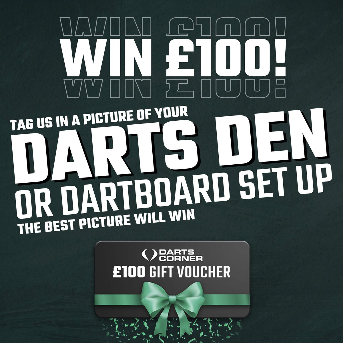 🎯 WIN: £100 Gift Voucher 🎯

Show off your 'Darts Den' for the chance to win a £100 Gift Voucher and make it even better!

To enter, like &amp; share this post and follow Darts Corner. Post the picture and tag us!

Competition ends 04/09/23. T&amp;C's on Facebook.

#WeGetDarts #DartsDen