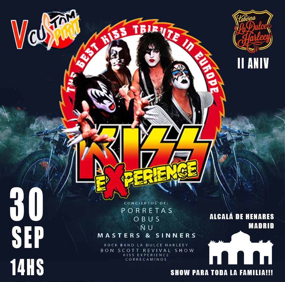 MADRID!!!! Tremendo festival en Alcalá de Henares!!! Os esperamos 😎🤘#kisstribute #kisstributeband #kissarmy #kissarmyspain #rock #concierto #customspirit #rockenfamilia