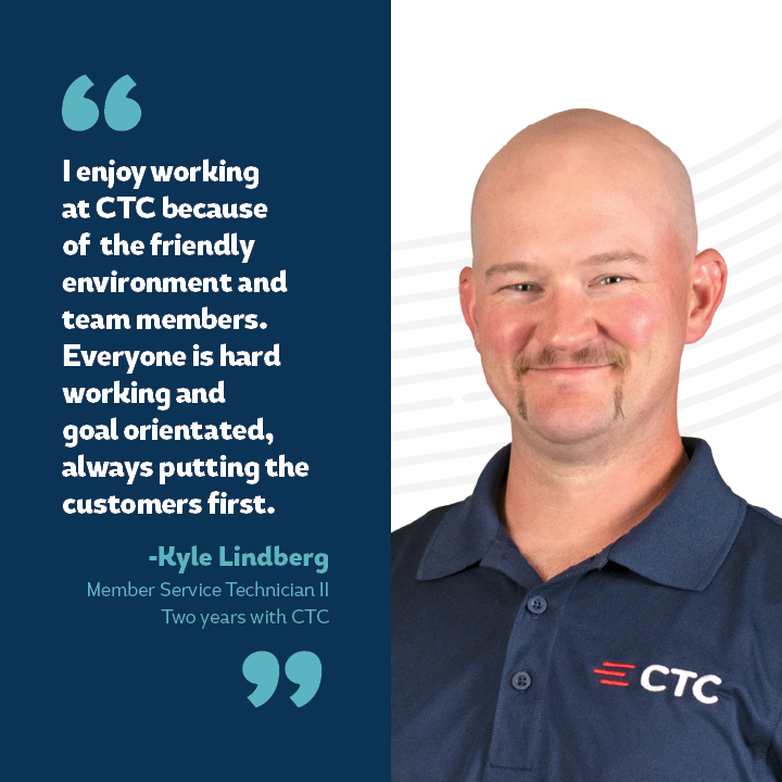 Congratulations to Kyle, who celebrates two years with CTC.