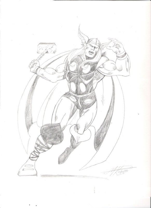 Classic Thor!! In pencil! #Thor #TheMightyThor #Avengers #MarvelComics #ComicArt #pencilart