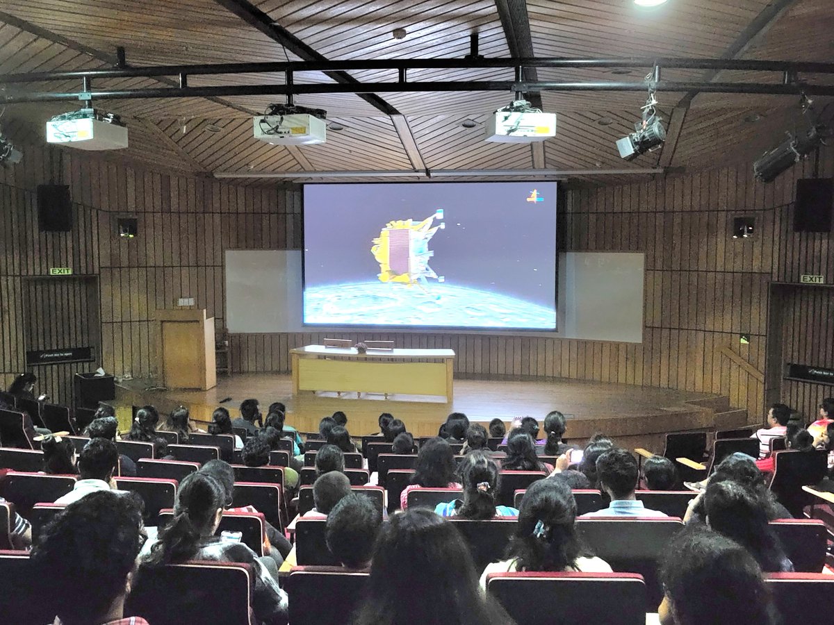 NCBS_Bangalore's tweet image. A big and exciting day for the country! Scientists and students gather together to watch the live telecast of #Chandrayaan3  soft landing.