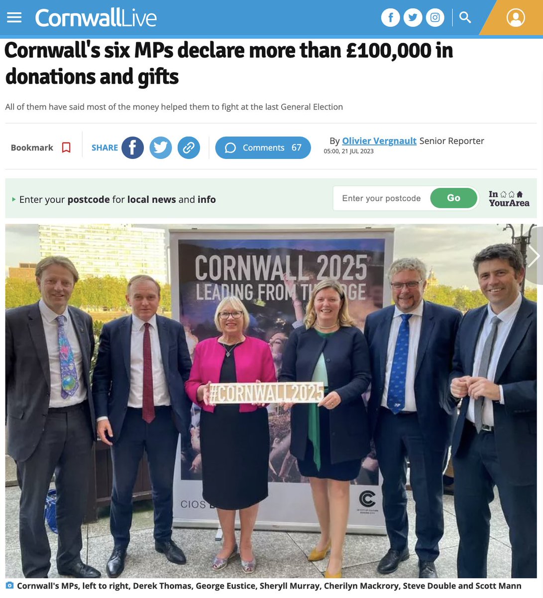 Voters in Cornwall upset at sewage dumped in Harlyn Bay 13 times during June and August.

All six Cornish MPs are Conservative.

All six voted repeatedly to dump raw sewage.

Hey Cornwall, if you don't want sewage in your waters, vote for another party 🤷‍♂️