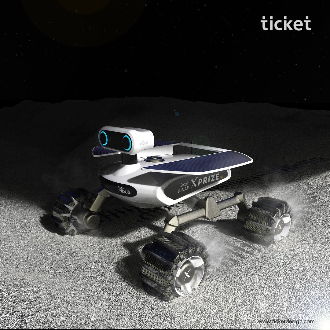 ticketdesign's tweet photo. Wishing ISRO all the success for Chandrayaan 3's lunar touchdown. Sharing our work with Team Indus on a Lunar Rover as part of the Google X Prize project,. It was an audacious effort that brimmed with hope, innovation, and dedication.  #teamindus #ticketdesign #roverdesign https://t.co/s5eVSXWK4P