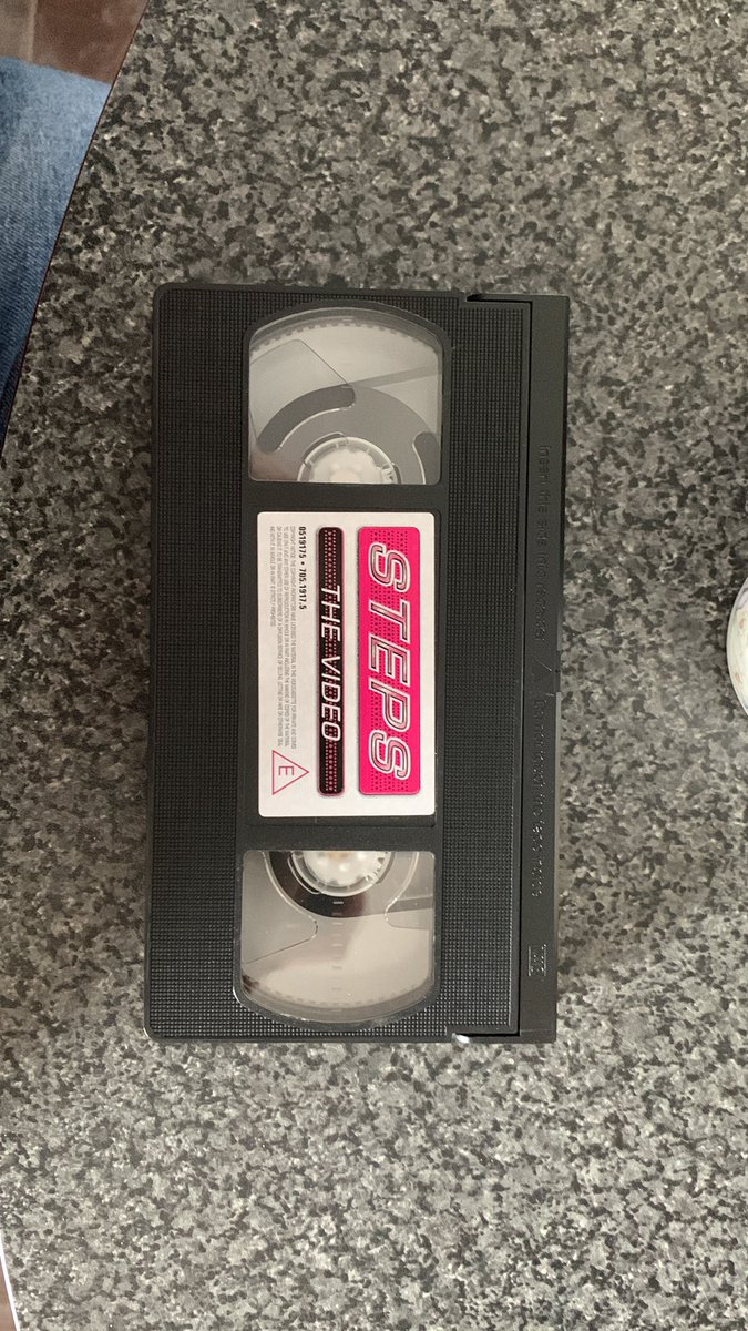 C_mor_dou's tweet photo. Just found this when digging through some vhs’ in my grandmas loft!! What a throw back! @OfficialSteps https://t.co/tSZiqzZkar