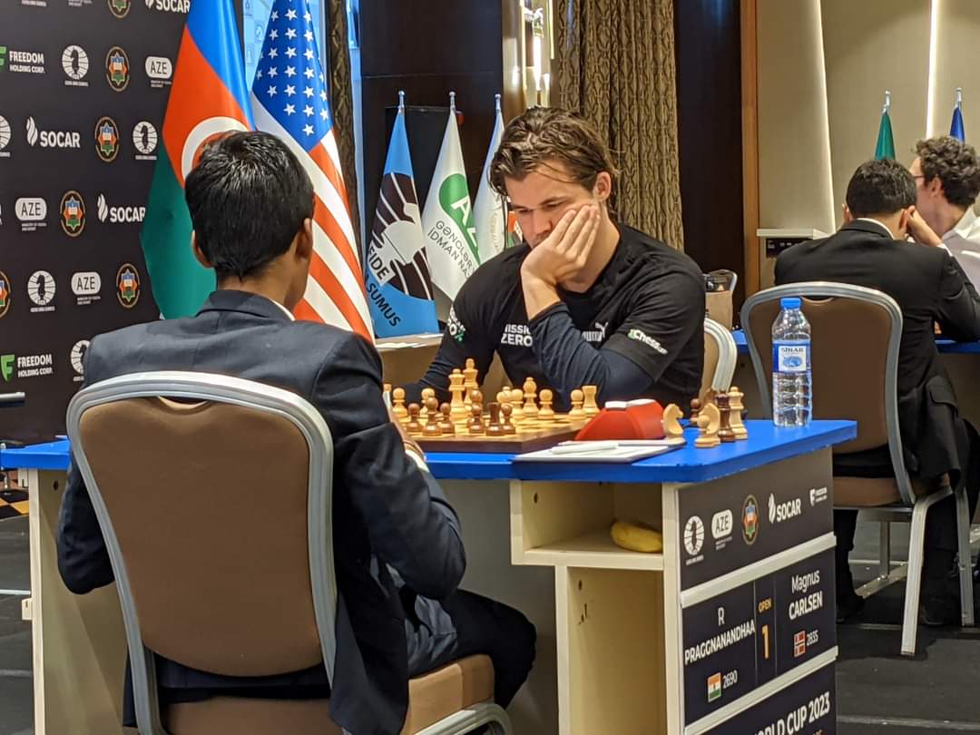 Praggnanandhaa vs Carlsen FIDE World Cup final: Game 2 also ends in a draw