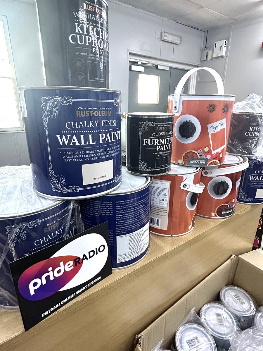 Huge thanks to @MakeItRustoleum for their generous donation of paint which will help spruce up the <a href="/PrideCentre/">Pride Media Centre</a>  for the many clients and community organisations that use us #CommunitySupport #ProudAlly <a href="/myprideradio/">Pride Radio</a>