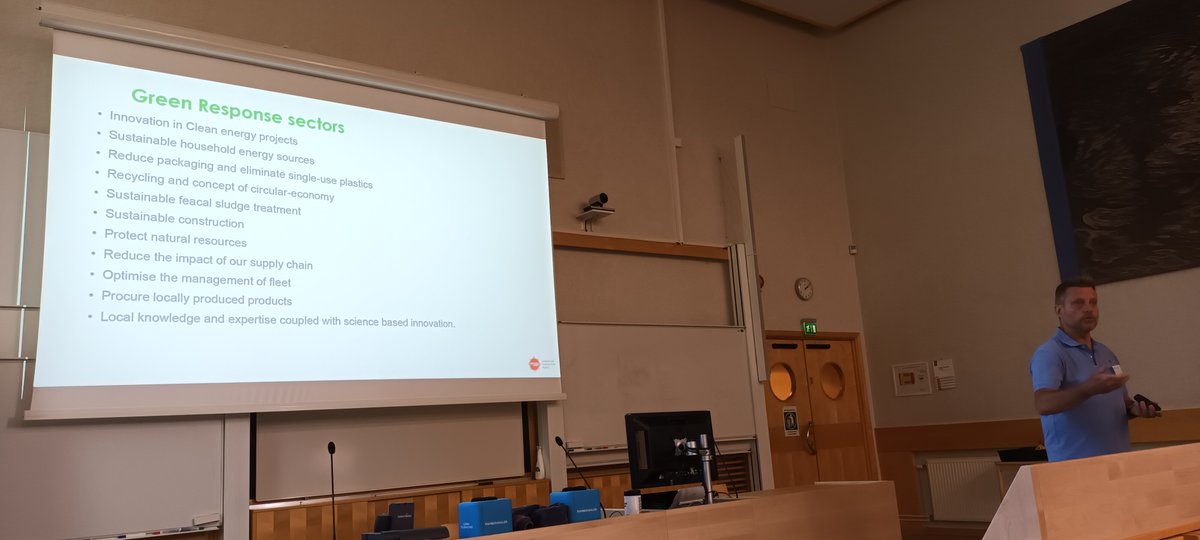 CNDS_Sweden's tweet photo. 📌 How do we act more responsibly in humanitarian response?
Dr Patrick Fox from @MSBse tells us #GreenResponse: humanitarian risk response for a safer recovery and development.
#donoharm Have a look at the #GreenResponse sectors
#CNDSsummer
https://t.co/PoBpdzmHUp https://t.co/vV1dH1rknn