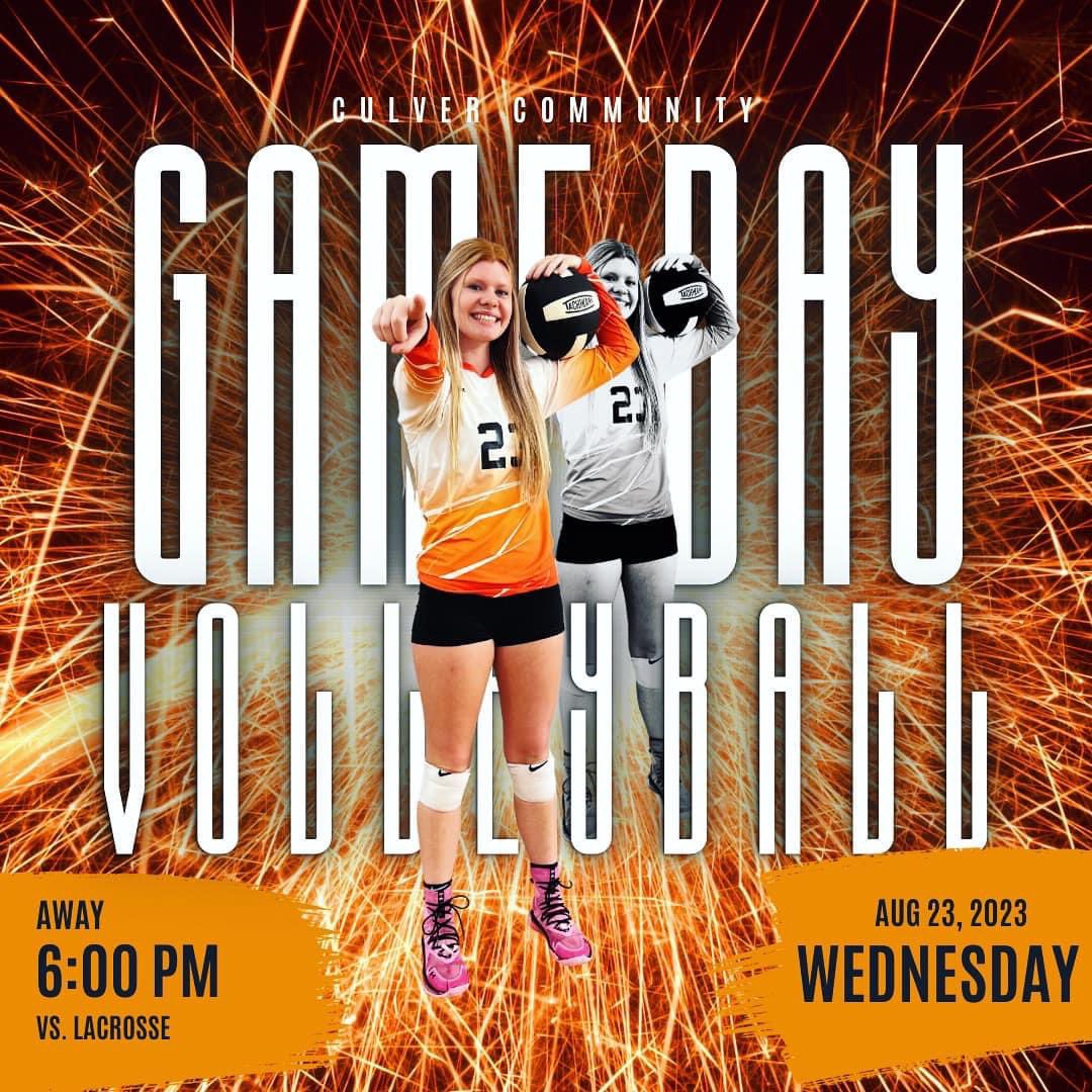 culvercavsvball's tweet photo. Come cheer on the JV and Varsity Culver Community Volleyball Girls TONIGHT 💪🏼
🗓️ Wednesday, Aug 23
⏰ 6PM
🏐 JV and Varsity
📍Away at LaCrosse
#GameDay
#ihsvca
#cavaliervolleyball
#ihsaa1
#ihsaavb
#prepdig https://t.co/4xAe8SYKiG