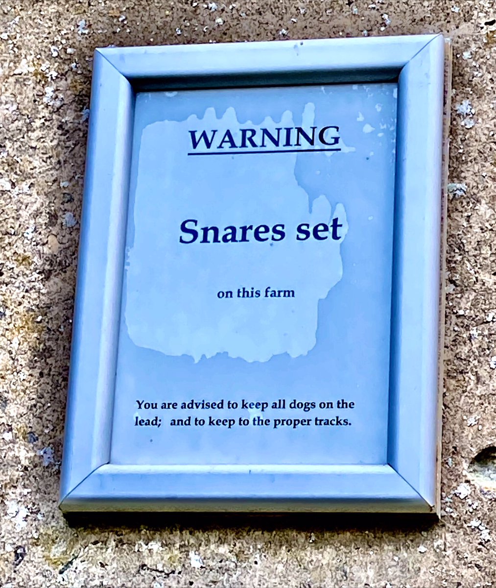 If, like me, you believe snares to be inhumane, causing unacceptable physical & psychological damage both to target species & accidentally caught animals please complete the short survey at consult.gov.scot/environment-fo… and consign signs like this to history @onekindtweet #BanSnaresNow