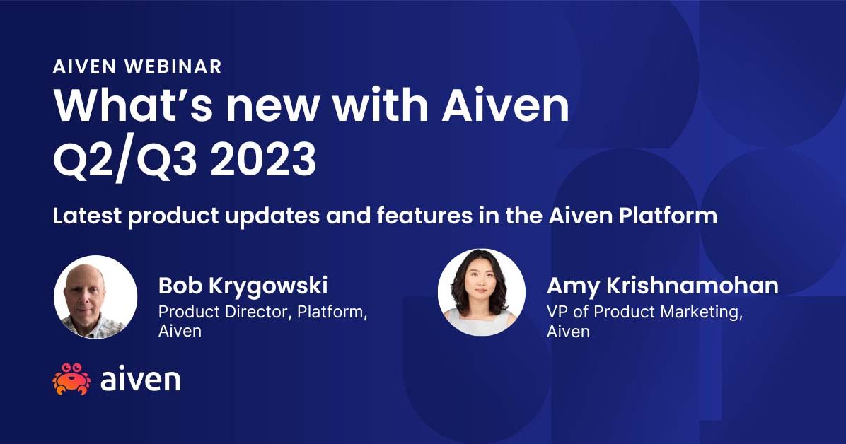 aiven_io's tweet image. Join us next week for Aiven&apos;s latest updates: 

🗃️ Free plans for #PostgreSQL®, MySQL, Redis® 
💡 Bring-Your-Own-Cloud for cost savings 
🔒 #pgvector brings #VectorSearch to Aiven PostgreSQL. 

Don&apos;t miss it! 🚀 
aiven.io/webinar/whats-…
