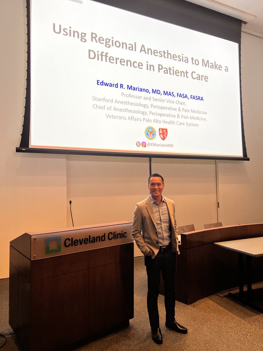 We were honored and enlightened to host ⁦@EMARIANOMD⁩ ⁦@ClevelandClinic⁩ for Anesthesiology Grand Rounds to hear his insights on making a difference in patient care from the perspectives of the patient (first), the healthcare system, and society in general. Thank you!