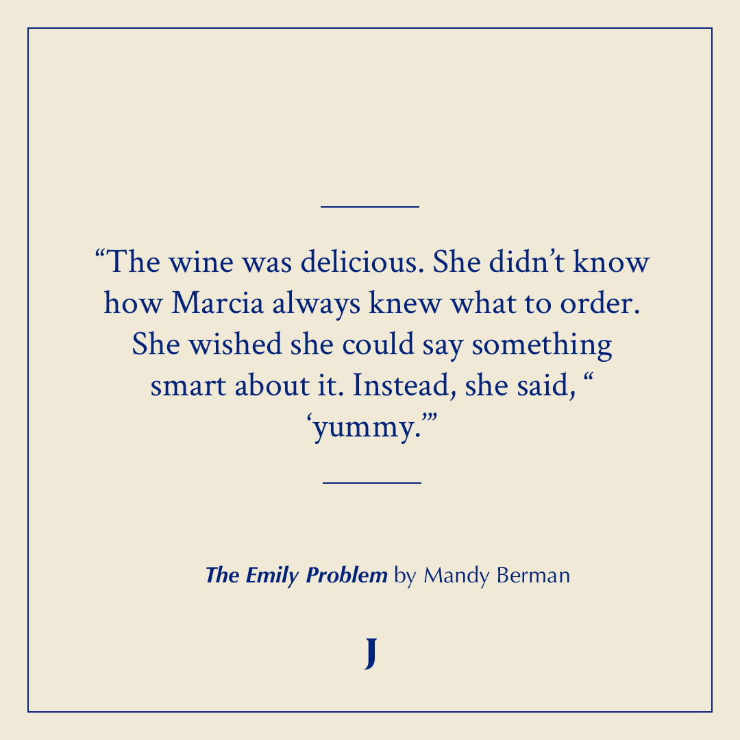 JoylandPub's tweet photo. "She wished she could say something smart about it. Instead, she said, 'yummy.'" —from 'The Emily Problem' by Mandy Berman (@mandyberman)

https://t.co/emRBQa5feU https://t.co/FjaFc48WCJ