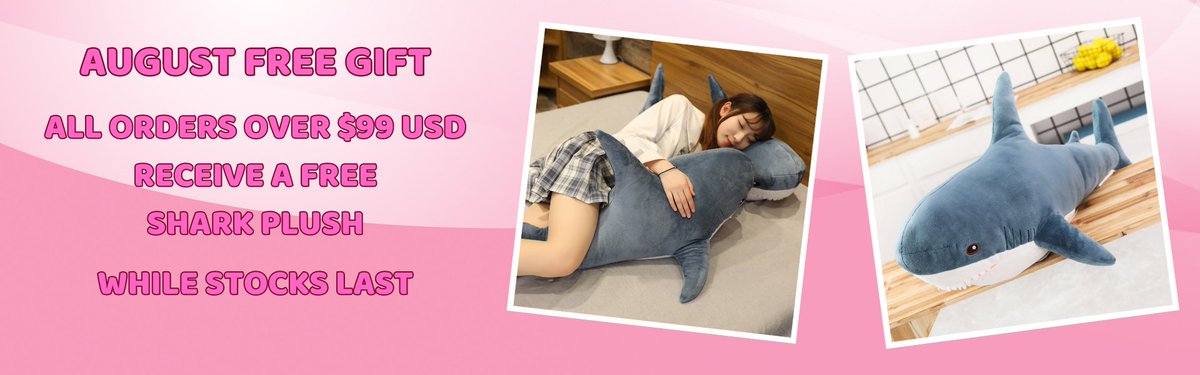 Femboy_Fatale_'s tweet photo. This August we are offering a Free Shark Plush with all orders over $99 USD.🦈
Limited time offer, so swim over to our site and catch this fin-tastic deal!🌟

https://t.co/Yxugvwjk8X https://t.co/E9JDZzXCzs