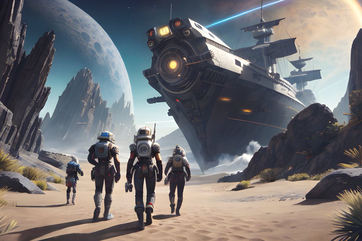 RFBWhite's tweet photo. No Man's Sky, Concept Fanart, Space Pirates, I put this together while I have been waiting for ECHOES update to drop #NoMansSky @NoMansSky #gamedev @deep_rifter @SLeBaron @jhc68164 @Telepath42 @burroughs_er @brucecoopertv @PeacefulGamer @RayReynoldsNMS https://t.co/IdStz8AdIX