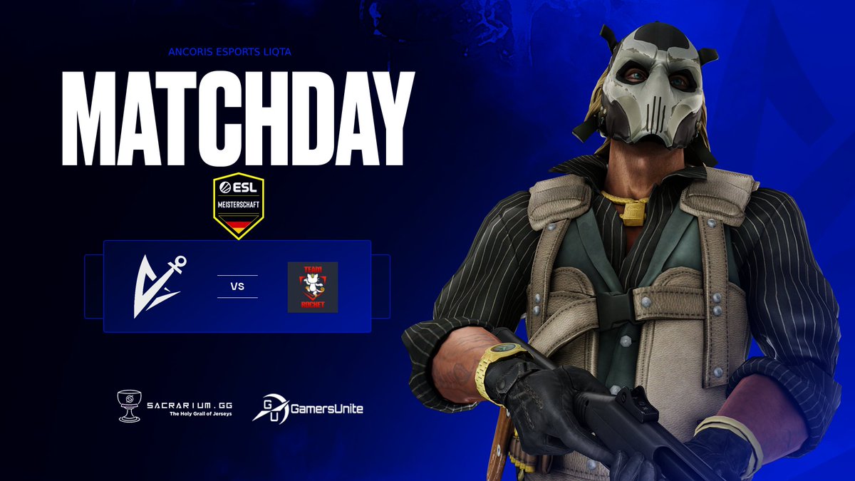 [#MatchDay]
Erstes Spiel für Ancoris Liqta in der Division 4 der #ESLMeisterschaft startet heute!🔥

⏳ 19:30 Uhr
🆚Team Rocket

Line-Up: 
NN4 <a href="/NN4_de/">NN4</a>
fritzle @CptPaulAntooon
Flown1x <a href="/Flown1x/">Flown1x</a>
Karik <a href="/Karik_TV_/">KarikTV</a>
sesam1us @WeissBastl2002

#AHU⚓️