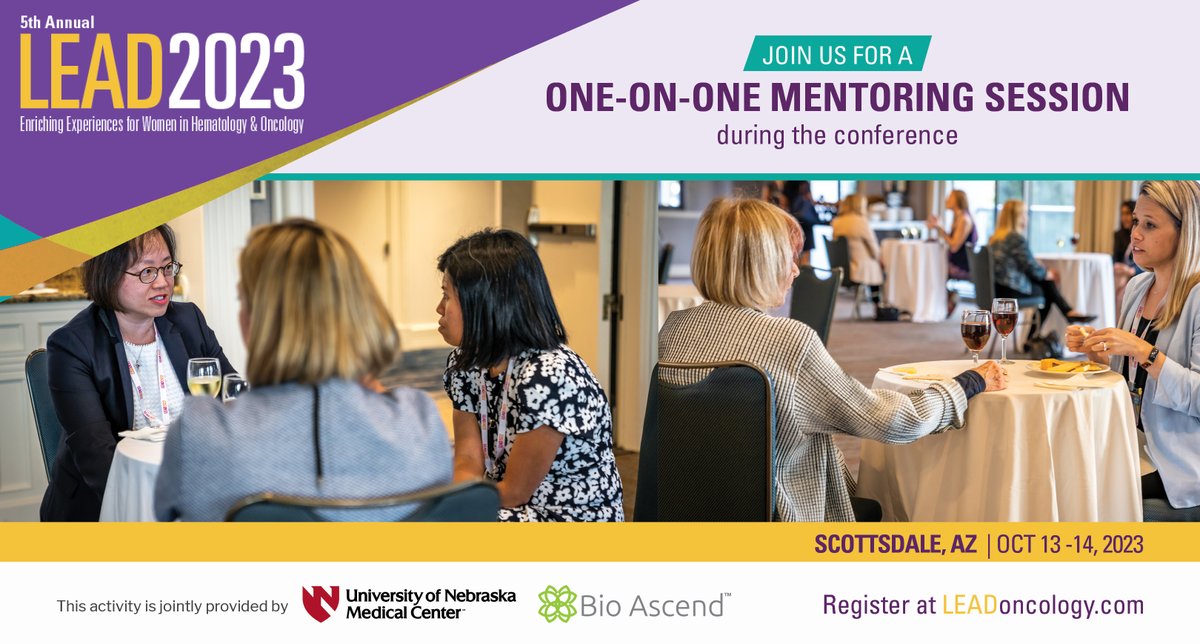 BioAscend (@bioascend) on Twitter photo Are you registered for #LEAD2023? If not, register now at LEADoncology.com, & sign up for a 1:1 mentorship session to be paired with a Mentor or Mentee to meet with during the conference! cvent.me/YBLw0E
<a href="/JulieBrahmer/">Dr. Julie Brahmer</a> <a href="/BernabeCarolina/">Carolina Bernabe</a> <a href="/jrgralow/">Julie Gralow</a> <a href="/ninashah33/">Nina Shah</a> Are you registered for #LEAD2023? If not, register now at LEADoncology.com, & sign up for a 1:1 mentorship session to be paired with a Mentor or Mentee to meet with during the conference! cvent.me/YBLw0E
<a href="/JulieBrahmer/">Dr. Julie Brahmer</a> <a href="/BernabeCarolina/">Carolina Bernabe</a> <a href="/jrgralow/">Julie Gralow</a> <a href="/ninashah33/">Nina Shah</a>