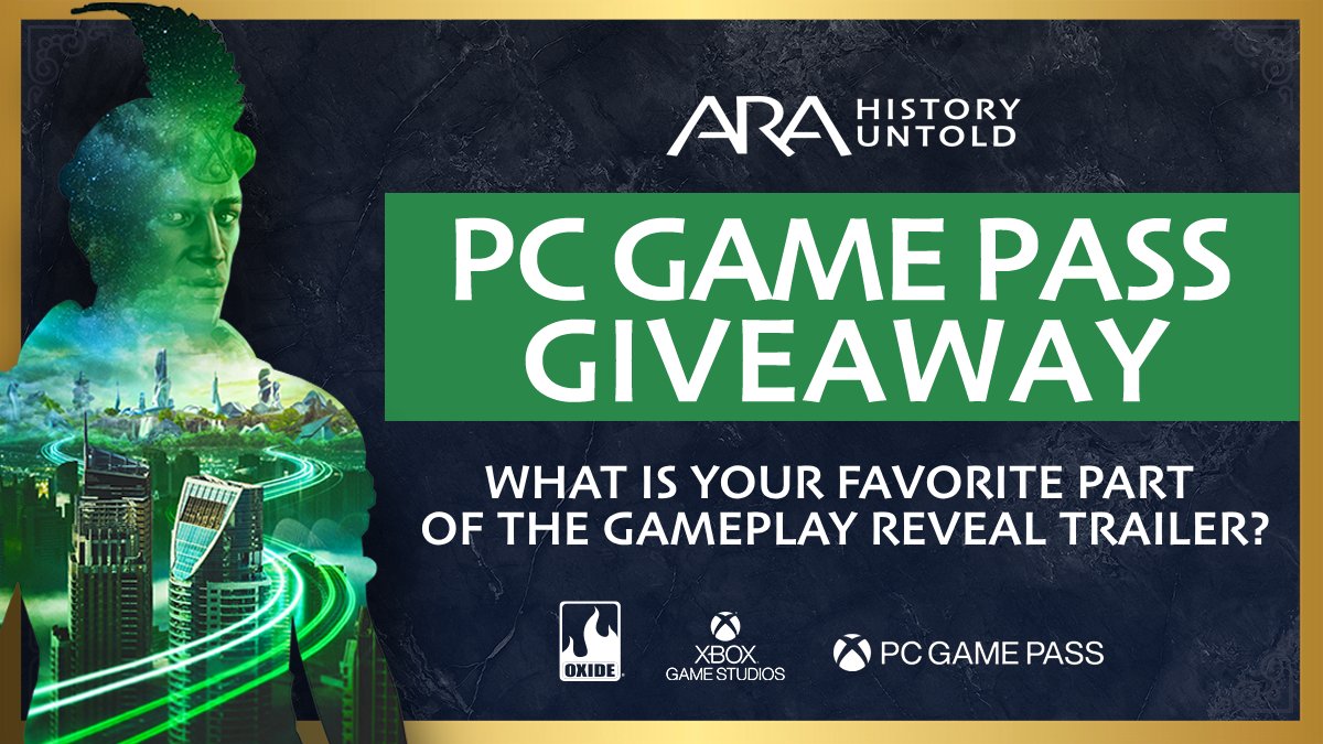 Let's celebrate Ara's gameplay reveal at #gamescom2023 with a giveaway! 🎁
 
Follow, RT, and tell us what you're most excited about from the trailer! 🕹

Tag your reply with #AraHistoryUntoldSweepstakes. We'll draw winners on Friday.
 
Full T&amp;Cs here: ara.xbox/sweepstakes