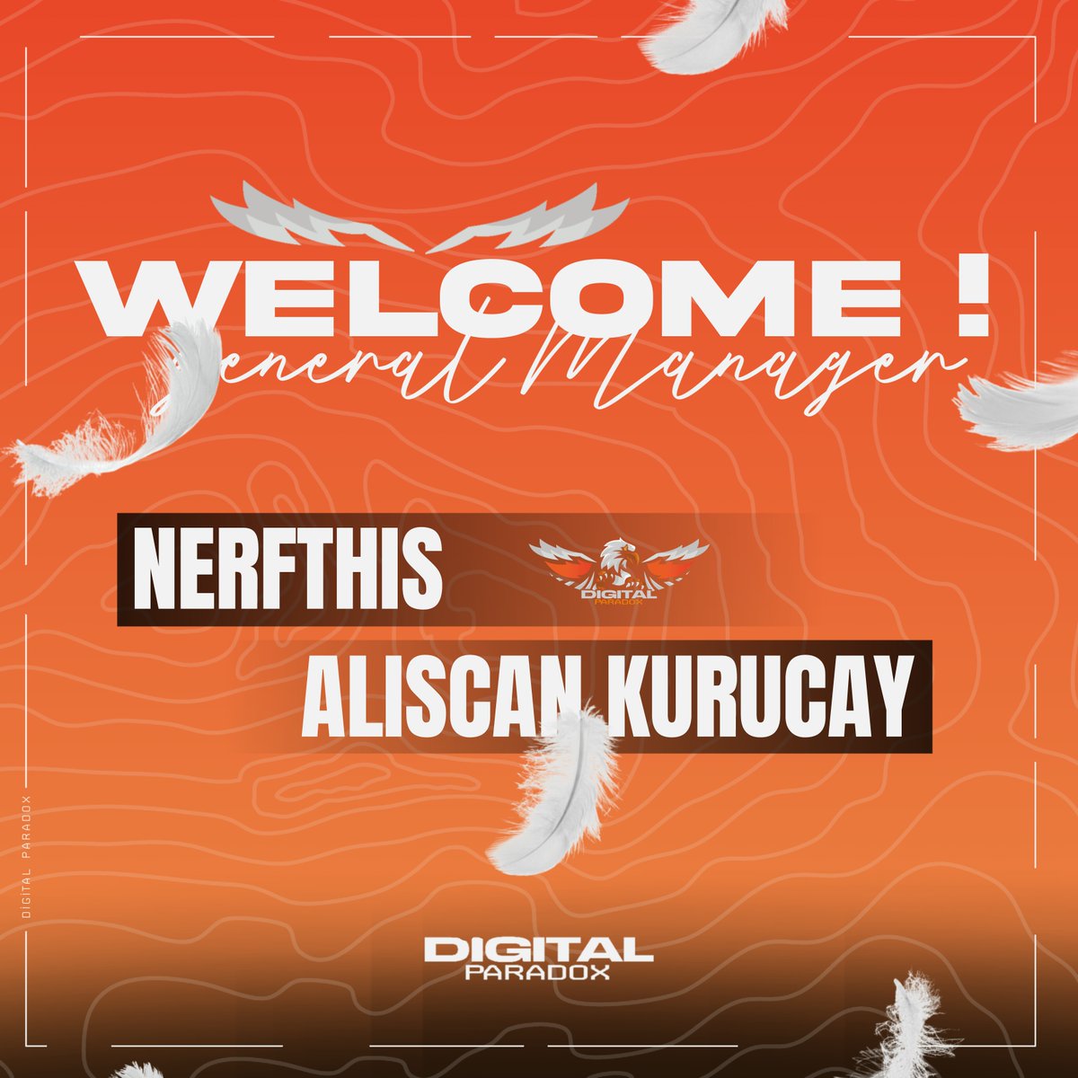 WELCOME💥

Karşınızda yeni Genel menajerimiz Alişcan " NERFTHİS "Kuruçay' a hoş geldin diyoruz.🤗

Aileye hoş geldin Alişcan🧡🖤

#welcome