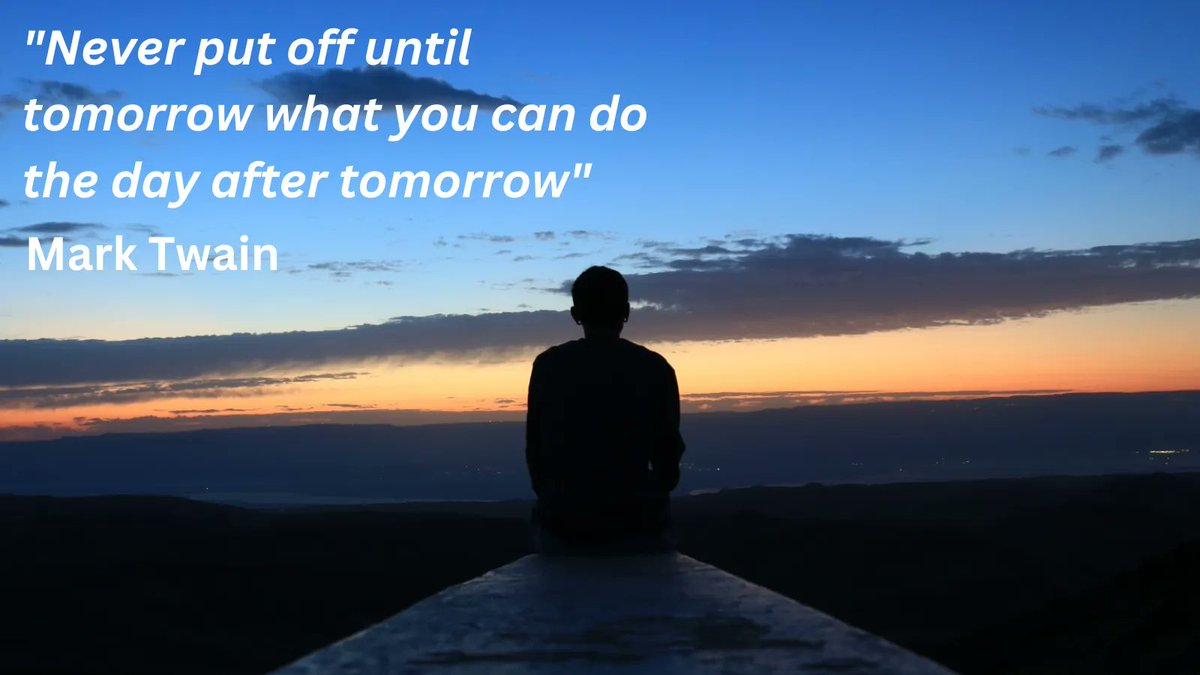 Keegan_HR's tweet photo. "Never put off until tomorrow what you can do the day after tomorrow" 
Mark Twain 

#HRDesk #HR #HumanResources #HRSupport #HRIreland #HRCompany #HRGuidance #HRManagers #HRSpecialists #HRExperts #HRProfessional #HRTeam #ExpertHRSupport #HumanResourceSupport #WednesdayWisdom https://t.co/YWqmlEEpyn