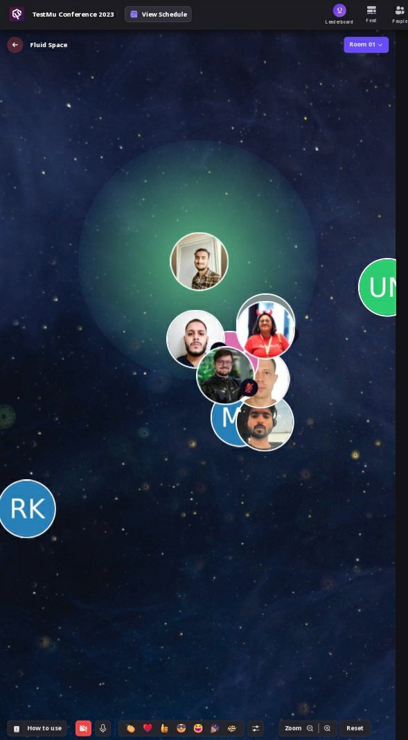 Fluid Space is a super cool feature in @Airmeet ! Glad to experience it at the @lambdatesting  #TestMuConf 2023