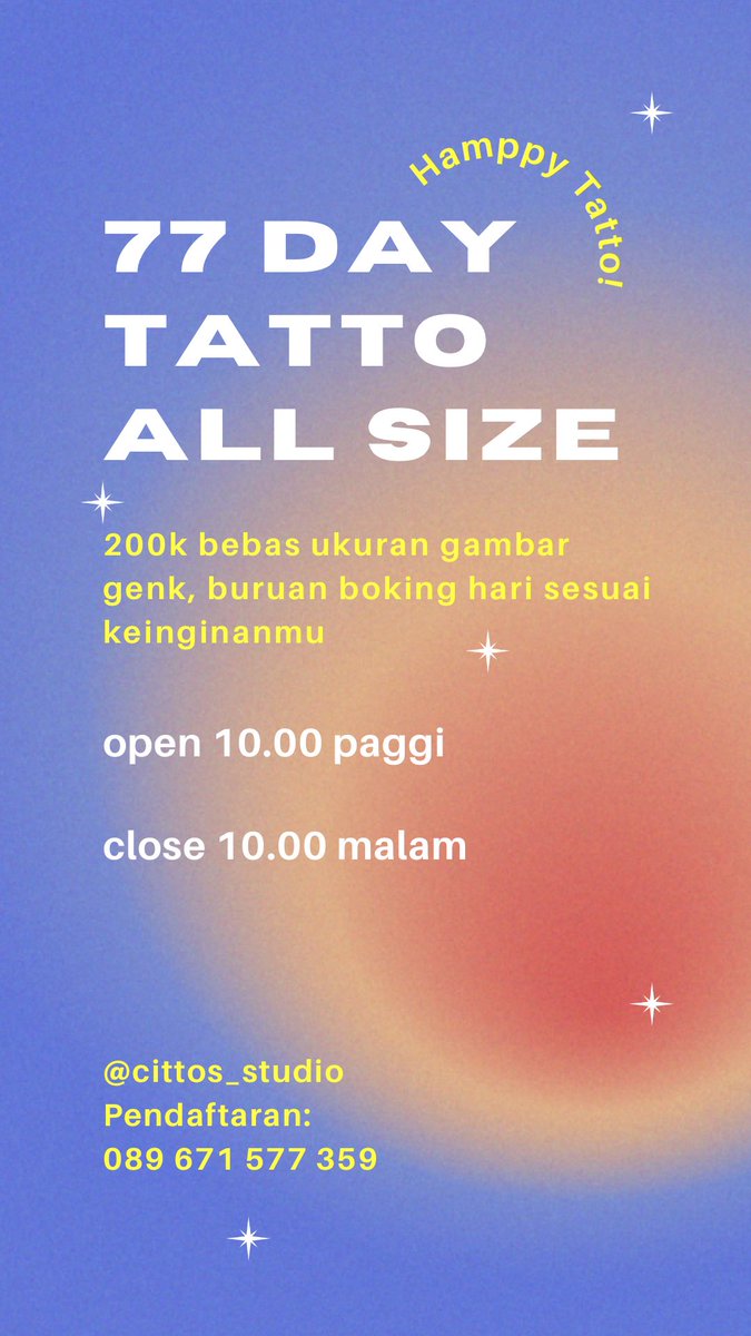 hamamyoo's tweet photo. monggo bikin tatto jogja genk #tato #tattoos #tattoo #tatojogja #tattoosjogja #tattoojogja #jogjatattoo #tattoyogyakarta #yogyakartatattoo #yogyakartatattoostudio #promotattoo #tattopromo #discont #discinttatto #cittos #chikentattostudio #cittosstudio #happytattoo #happytattoos https://t.co/Me6wl1QhJ7