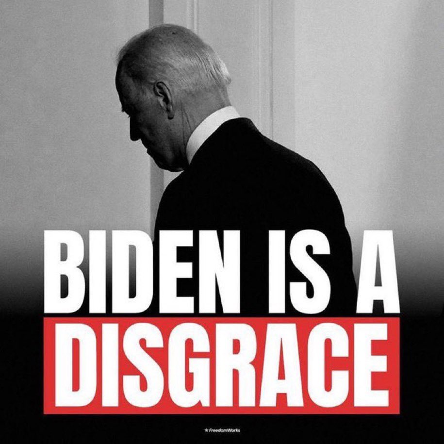 Raise your hand if you AGREE that Joe Biden is a disgrace and should RESIGN immediately ✋