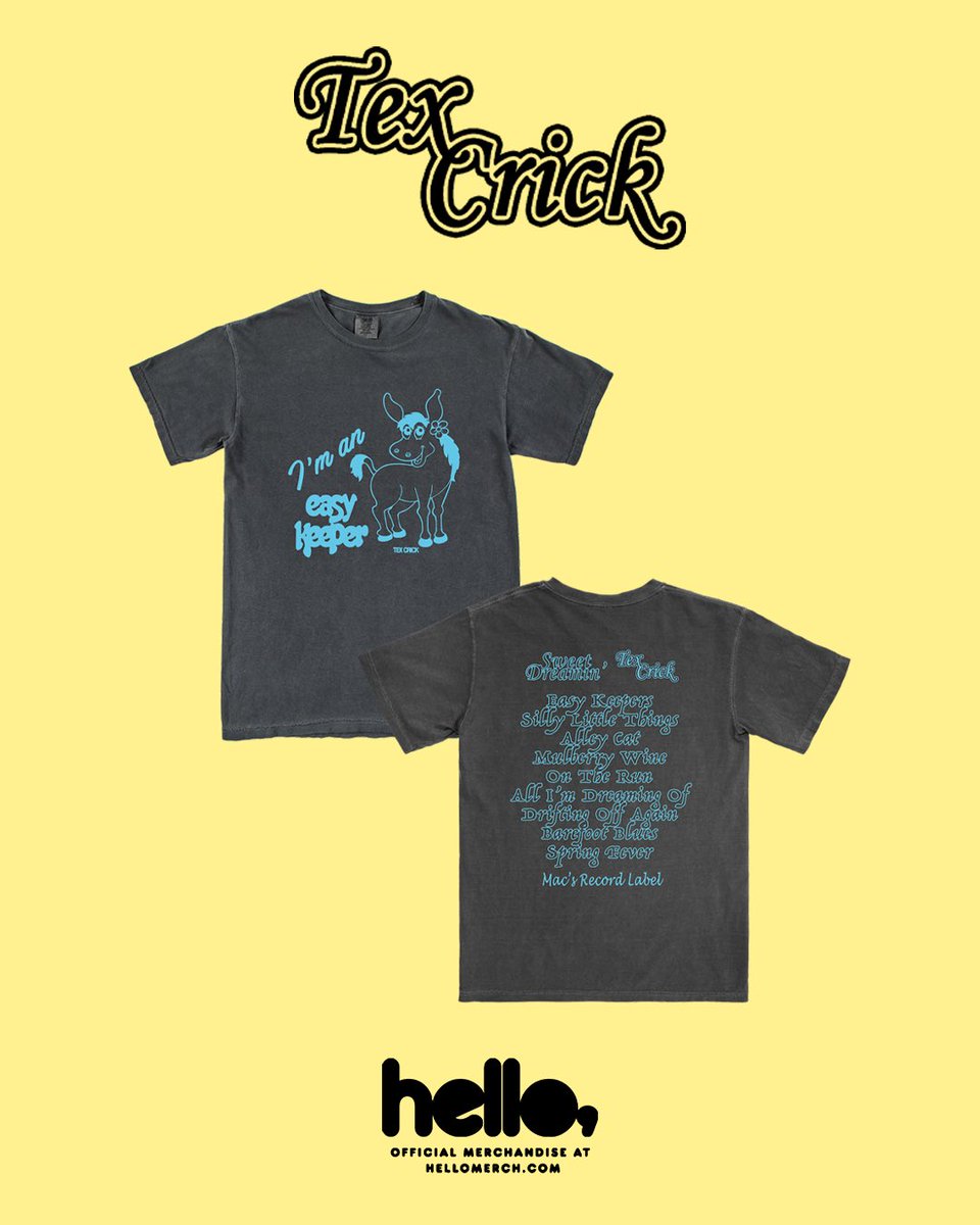 New “Easy Keeper Mule” pepper tees from <a href="/texcrick/">Tex Crick</a> are available for pre-order🫏

hellomerch.com/collections/ne…