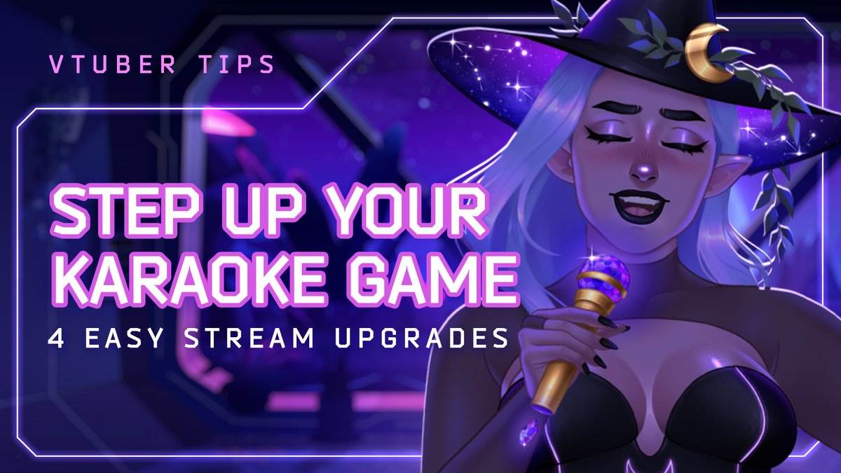 ✧ NEW VTUBER TUTORIAL ✧
If the idea of streaming karaoke feels overwhelming, or you're looking to upgrade your setup, start here!

I'll cover how to add delay so your music syncs up to your mic, fancy lighting and camera angles, reverb, and audio separation to avoid DMCA 🔗⬇️