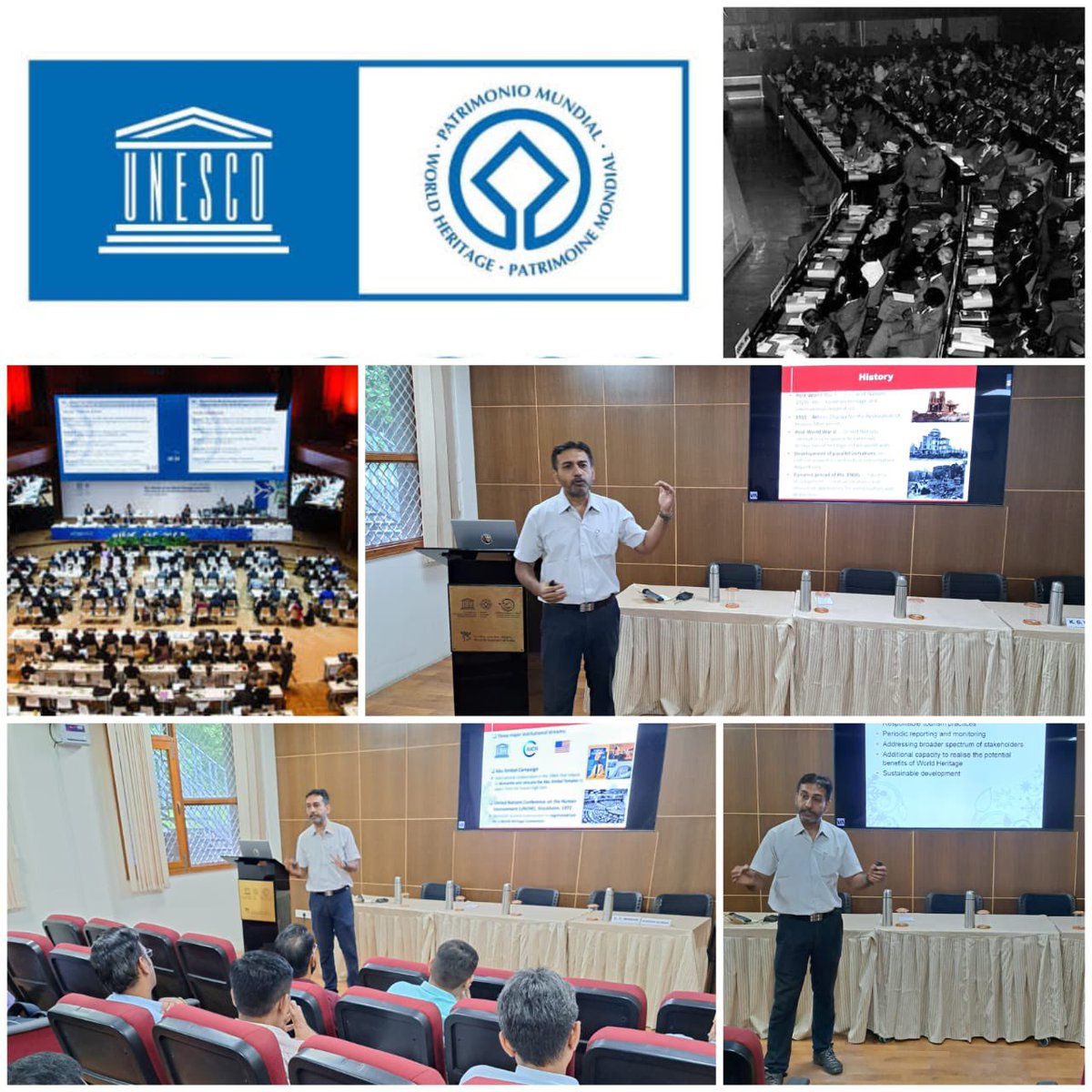wii_india's tweet photo. Dr Gautam Talukdar spoke on the World Heritage Convention, its origins and its uniqueness in addressing both natural and cultural heritage conservation as part of the ‘One-Day Module on International Biodiversity Conventions for IFS Officers’ @moefcc @vrtiwari1@nehrutp @sureshwii @IGNFA_GoI #conventions #wiic2c #biodiversity #worldheritage
