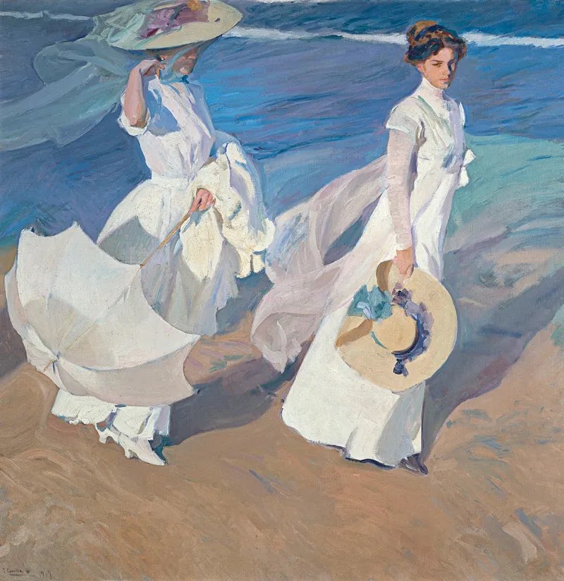 I had this in my living room. Well a print of it, not the original.

Walk on the beach (Spanish: Paseo a la orilla del mar or Paseo a orillas del mar), is a 1909 oil on canvas painting by the Spanish painter Joaquín Sorolla.

#Art #SpanishArt #ArtistOnTwitter