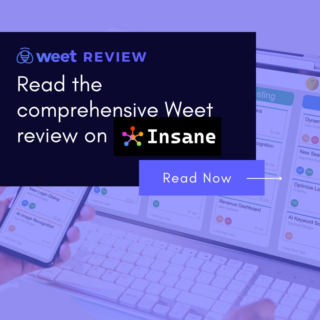 Weet is easy to use, secure, and free to get started! 🙌

Want to learn more? Read this awesome review by The Insane App: theinsaneapp.com/tools/weet-rev…

See what the fuss is about and sign up for Weet today to start creating amazing training videos! 😊

#weet #insaneapp #video #review