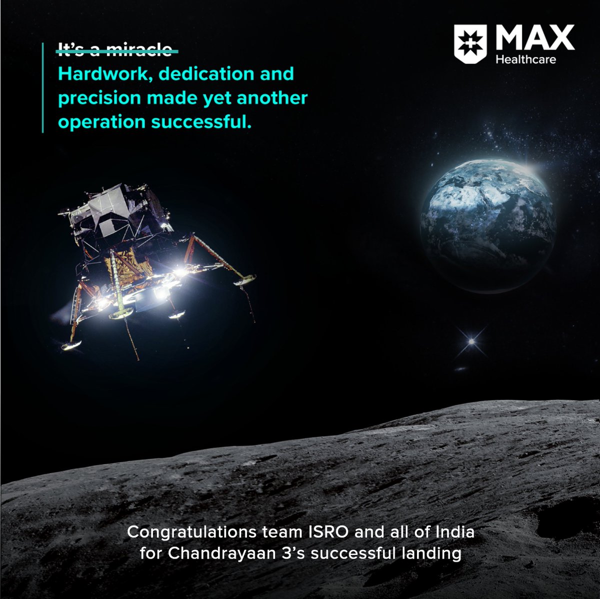 Max Healthcare (@maxhealthcare) on Twitter photo Congratulations to ISRO on their monumental accomplishment with Chandrayaan 3! A true moment of pride for every Indian!
#ISRO #Chandrayaan3 #India #MaxHealthcare Congratulations to ISRO on their monumental accomplishment with Chandrayaan 3! A true moment of pride for every Indian!
#ISRO #Chandrayaan3 #India #MaxHealthcare