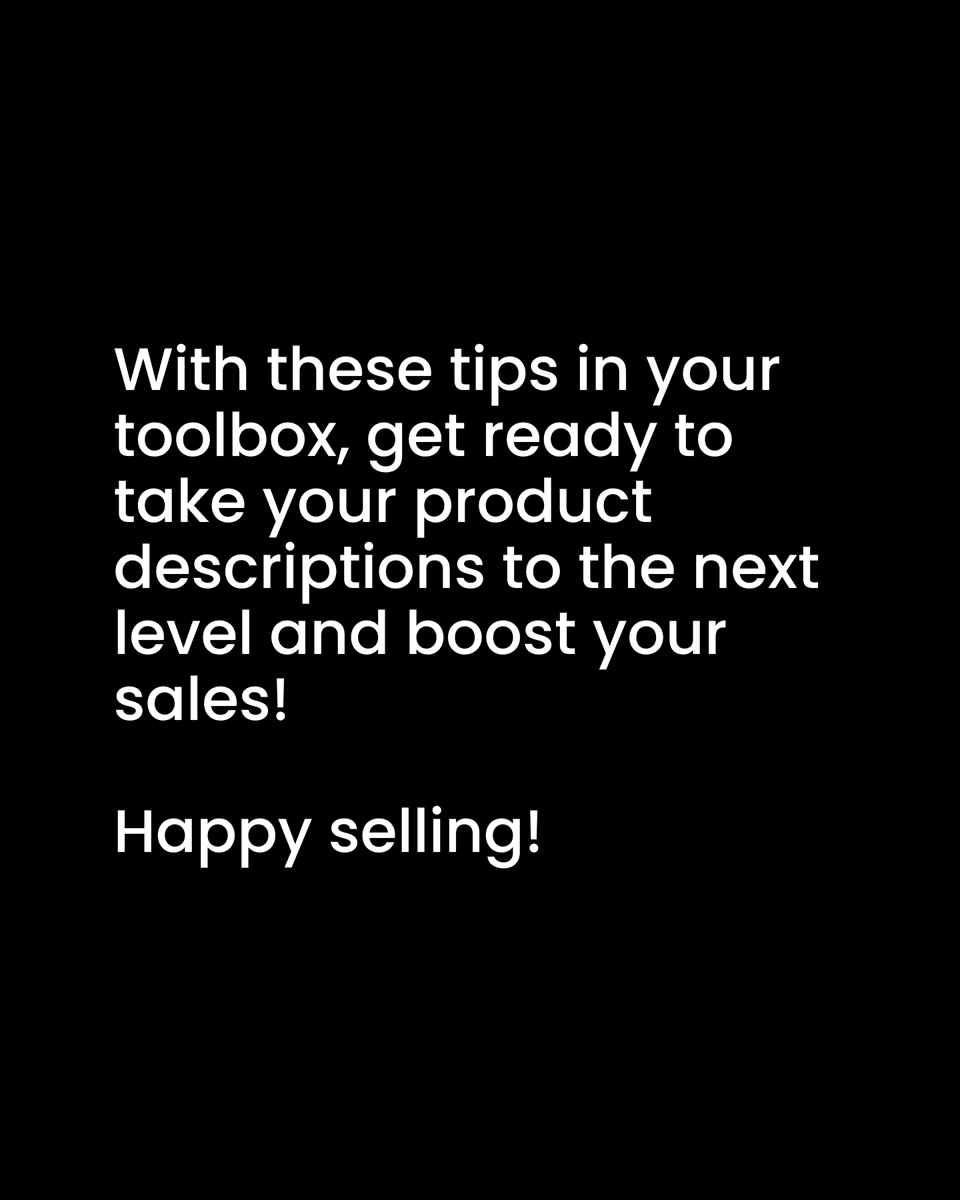 MrPugo's tweet photo. There you have it! 🛍️🚀

Put these 7 tips into action, and watch your product descriptions work their magic, driving more conversions and turning browsers into loyal customers. Happy selling! 🎉💼 

#ProductDescriptions #OnlineSellingTips #EcommerceSuccess https://t.co/8X0Ar5F33h