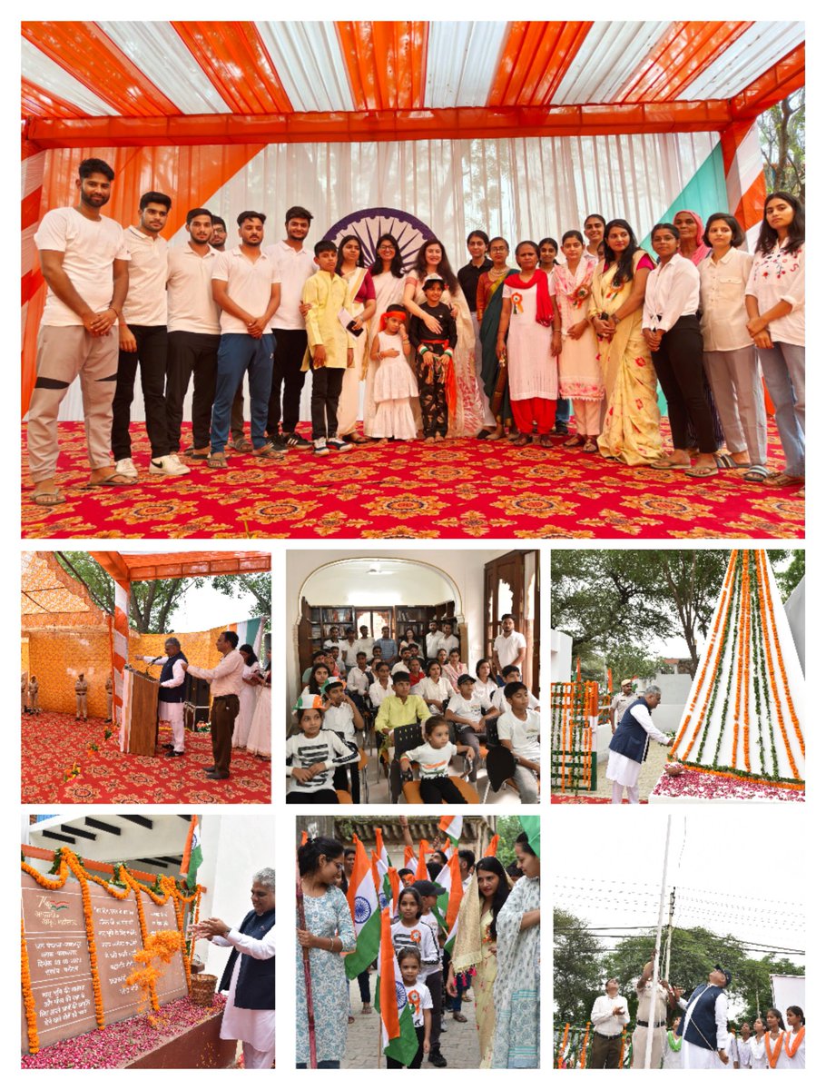 sri_library's tweet photo. "मेरी माटी मेरा देश"
"  वीरों का वंदन"
Sri Ram Prashad E-library celebrated  77th Independence day  showing respect to our land and offering tribute to the martyrs https://t.co/qWJWj4cjzy