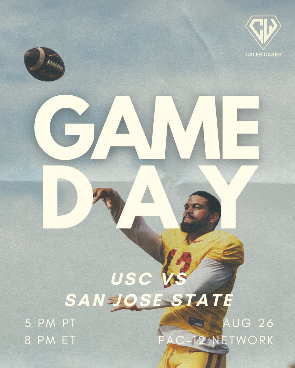 And away we go! <a href="/CALEBcsw/">Caleb Williams</a> and <a href="/uscfb/">USC Football ✌️</a> kick off the season today at the Coliseum!