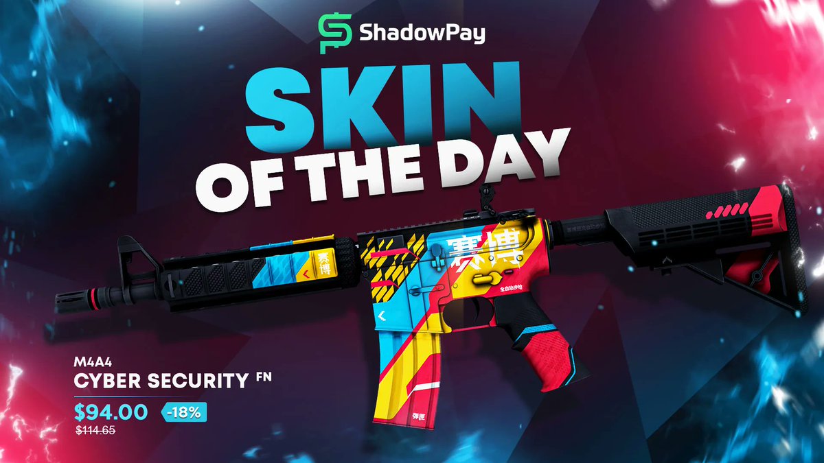 Cyber Wednesday 🌐 Come check out this M4A4 for a nice discount shadowpay.com/en/item/560849… 💥 #csgo #csgoskins #shadowpay #shadowpaycom #csgotrades #counterstrike #csgoskin #csgoknife #csgogiveaway #csgogiveaways #gaming #esports #source2 #csgo2