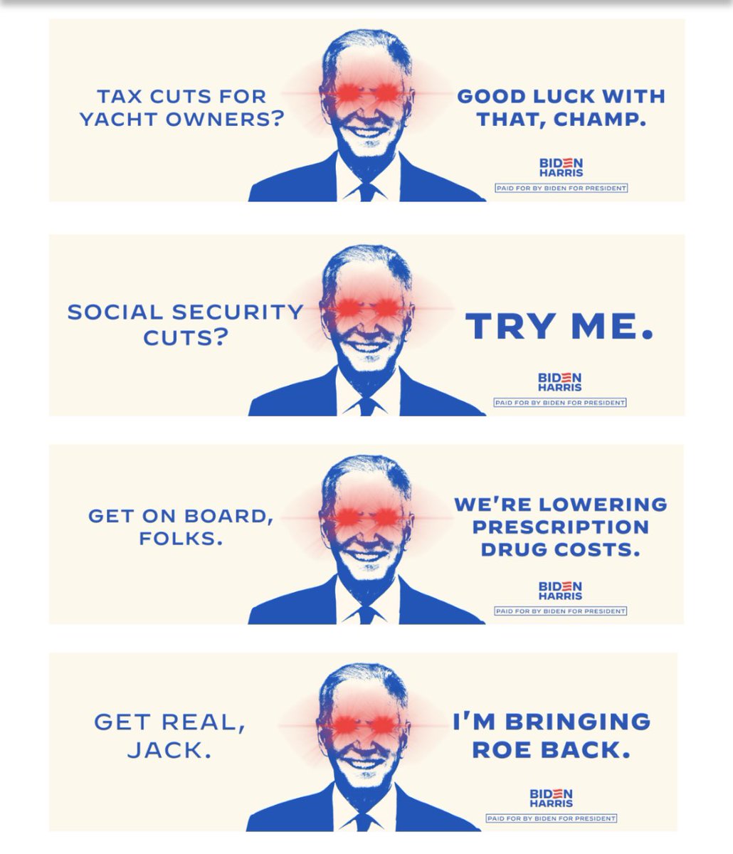 🚨 These are all on billboards around Milwaukee, site of tonight's Republican debate. 🤣🤣🤣

#TeamJoe trolling grade: A+

👏 👏 👏 👏