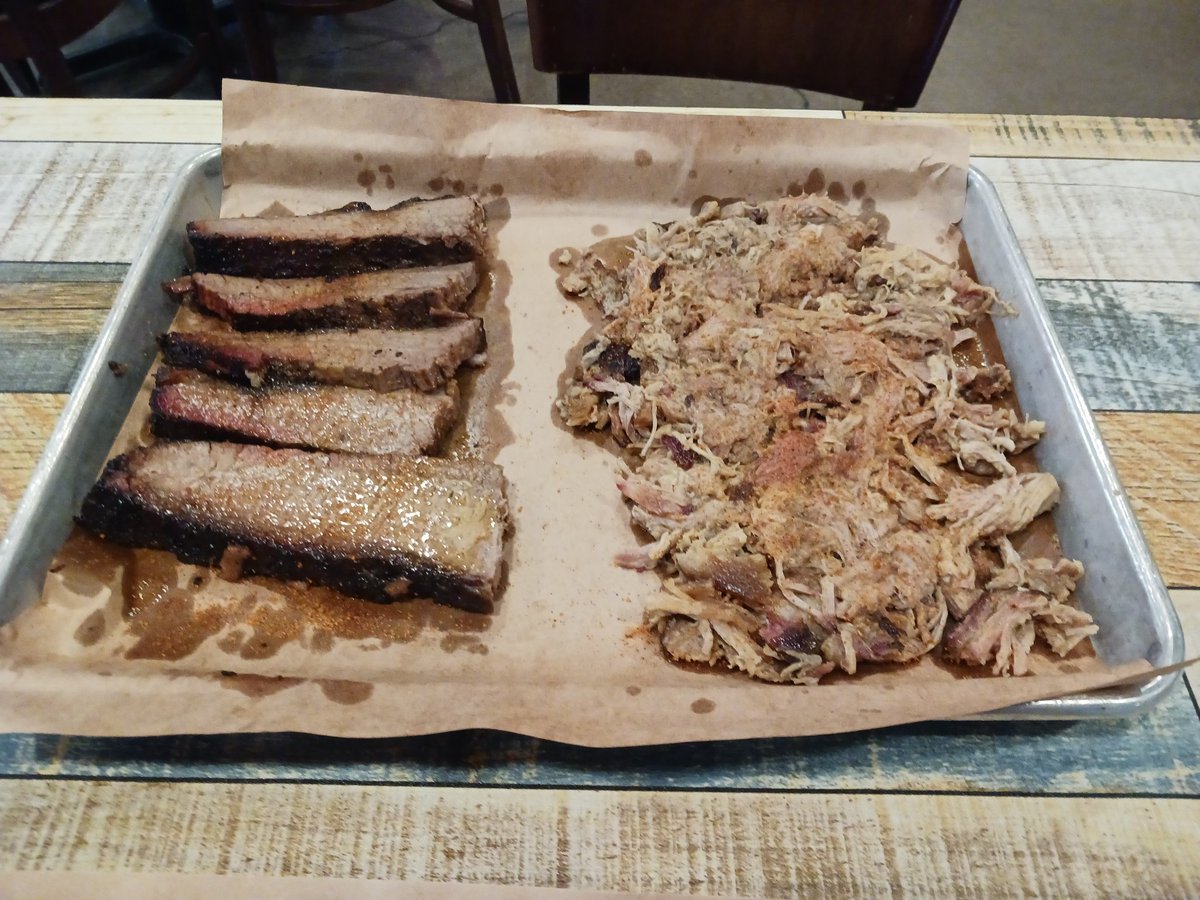 queenofhomer's tweet photo. Damn good BBQ ๐ฏ
@BigHoffas w/ @cryptoohomer on another lunch date.
What is your favorite food?
#lunchdate #bbqrules #G4L #LFG https://t.co/8jBWfCoRZZ