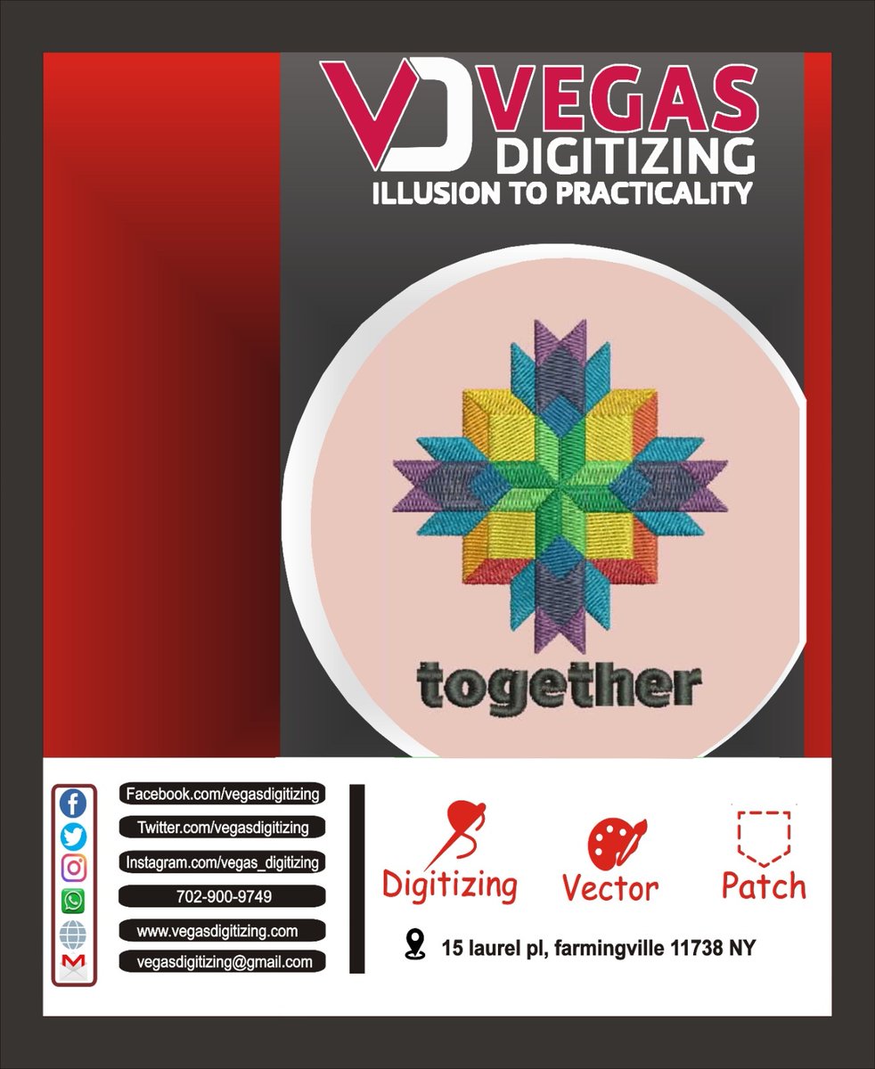 VegasDigitizing's tweet image. Get digitized your ideas into reality with our experts.

#Hat #Cap #Leftchest #Pocket #Polo #Sweatshirt #Jacket #Bag #Patch #Applique #3Dpuff #Hoodie
#vegasdigitizing #artwork #embroidery #usa #digitizing #designing #graphics #art #highquality #embroidery #digitizer