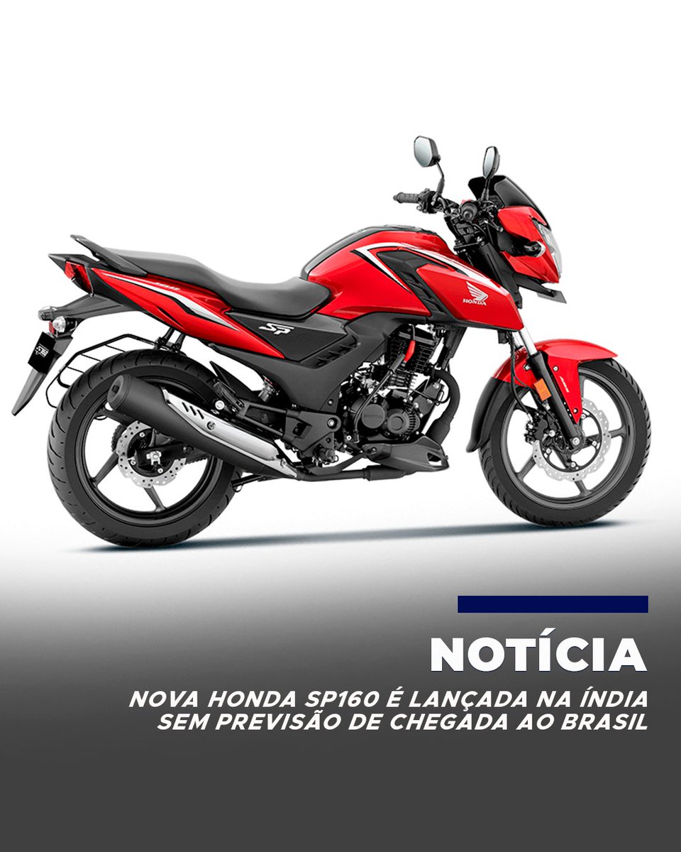 sigavisem's tweet photo. 🏍 Nova na cena, a Honda SP160 é lançada na Índia.
💥 Por cerca de R$6,9 mil, traz motor com uma potência de 13,4 cavalos, ABS, protetor de cárter, iluminação em LED. 

Saiba mais detalhes no link na Bio

 🚀 #HondaSP160 #Motos2023 #MotosHonda https://t.co/P0RHXzgaw7