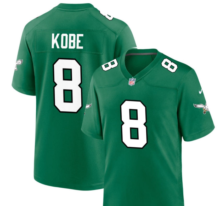 We have an awesome jersey #Giveway, we had this custom made at NFL Shop for a lucky follower. <a href="/nflrums/">NFL Rumors</a> #Eagles Kobe Bryant Jersey Kelly Green. Size is XL  #FlyEaglesFly #NFLTwitter 

- RePost and comment Kobe for an entry. 

This is special one good luck!