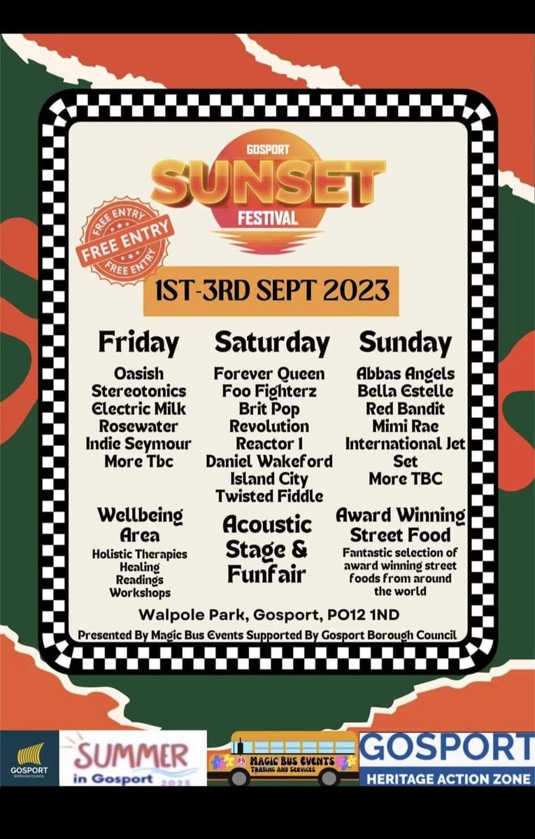 Free Sunset Festival will also have the Heritage Action Zone exhibition and stalls with other heritage groups from around Gosport @HE_SouthEast #HAZ #heritage