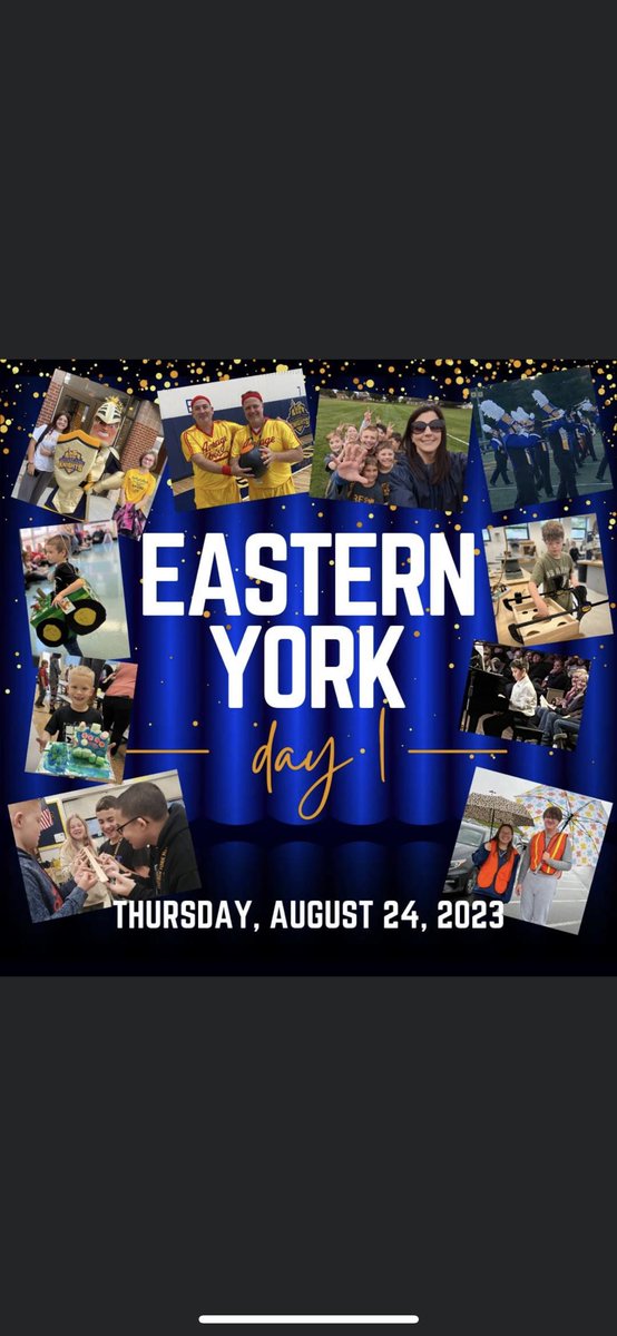 WE CAN'T WAIT FOR TOMORROW! Early alarms, packing lunches, seeing familiar faces, meeting new faces ... we love it all! Tomorrow is the FIRST DAY OF SCHOOL! It's a GREAT day to be a Knight! @EasternYorkSD