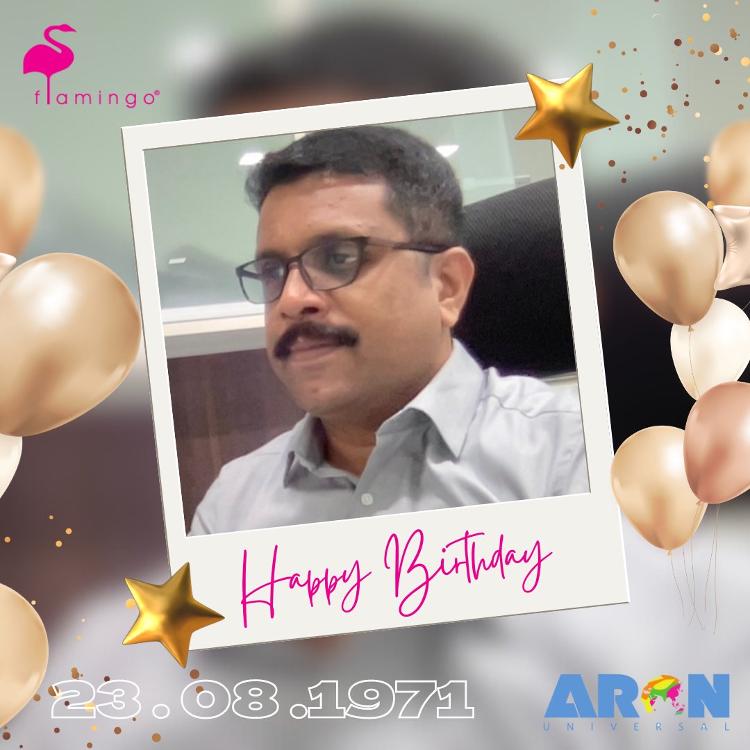 To our COO, Mr.Sunil Varghese, on your special day. Thank you for all that you do to keep our company running smoothly. We appreciate your hard work and dedication. Wishing you a happy, healthy, and prosperous year ahead!

#chiefoperationalofficer
#aronuniversal 
#happybirthday