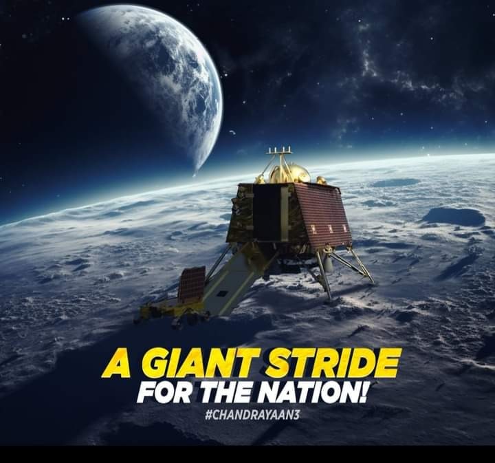 indianexponent_'s tweet photo. The mission successful- chandrayaan 3 soft landed on moon #chandrayaan3mission 🇨🇮🌙 https://t.co/pfHxukdEPq