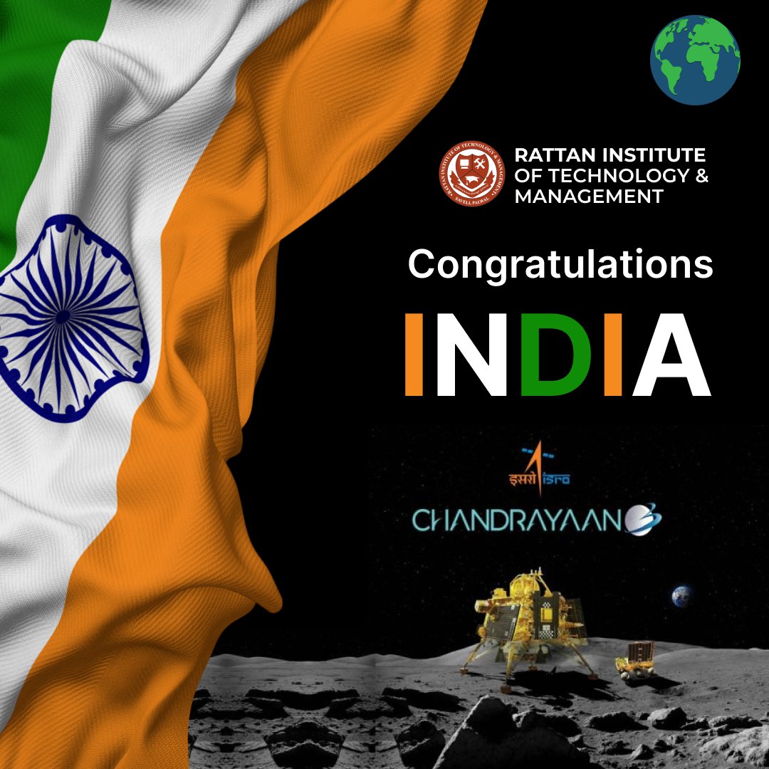 ritm_college's tweet photo. PROUD TO BE AN INDIAN

Today, India is the first nation to land near the Moon's south pole.

#ISRO #isro #india #ritm #moon #chandrayaan #chandrayaan3 #chandrayaan3mission https://t.co/Fv7n0yvWw2