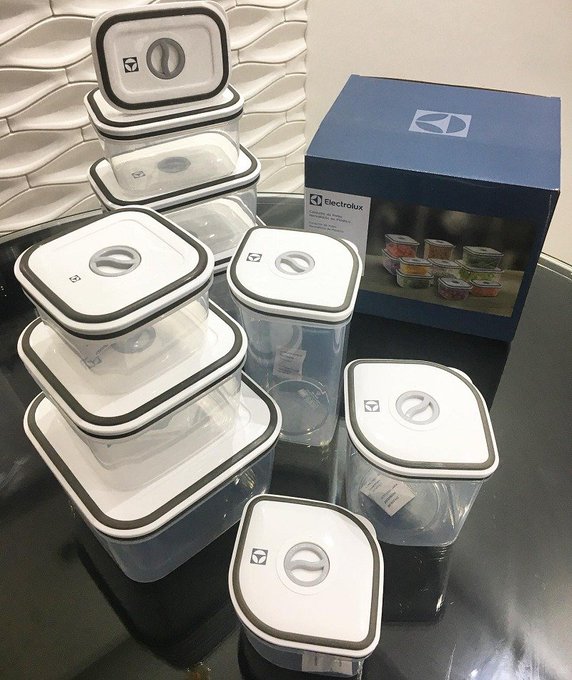 Kit Potes de Plástico Hermético, 10 unidades, Electrolux