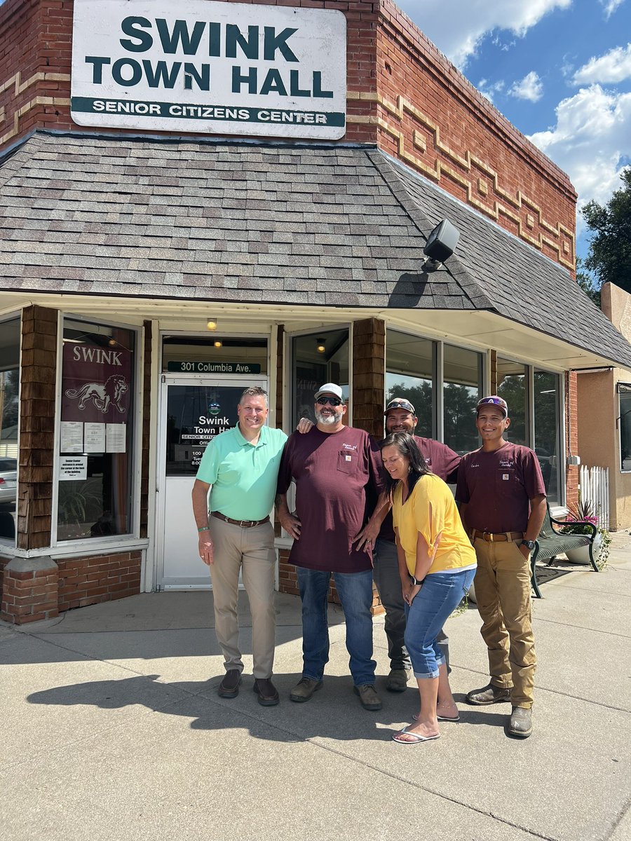 k_bomb's tweet photo. The best part of the job is visiting municipalities and thanking them for what they do and for being @CO_Municipal members. This trip: Fowler, Manzanola, Rocky Ford, Swink, Cheraw, Kim, Pritchett, Springfield, Campo, Walsh, and Two Buttes! #CMLOnTheRoad #100CML https://t.co/0caSc5qhkW