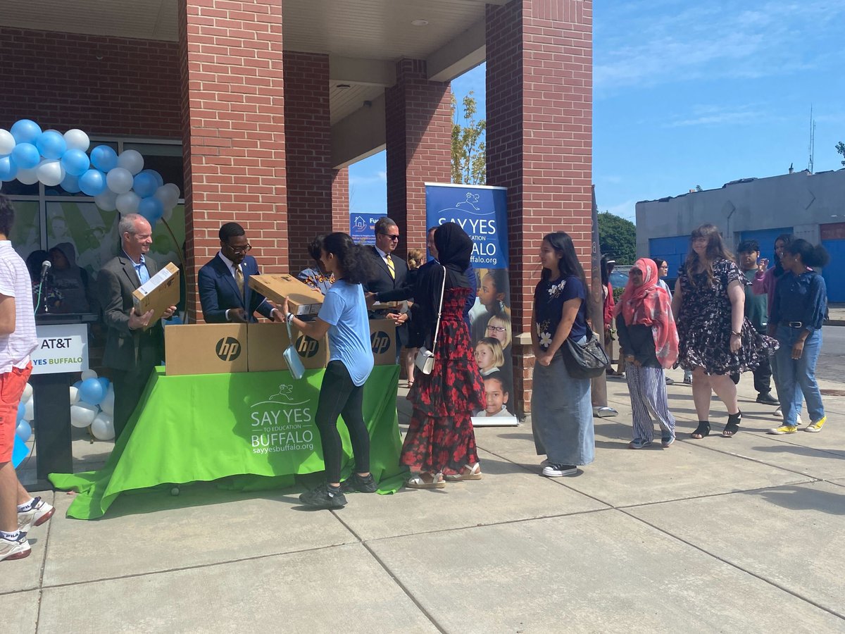 Reliable internet access is a necessity, especially for students, but many communities like Buffalo face major gaps.

We joined <a href="/ATT/">AT&T</a> &amp; Say Yes Buffalo to deliver 165 new laptops to college students in East Buffalo, taking an important step in addressing the digital divide in WNY.